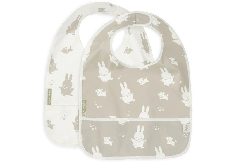 Bavoirs imperméables Miffy et Snuffy, lot de 2, vert olive | Jollein