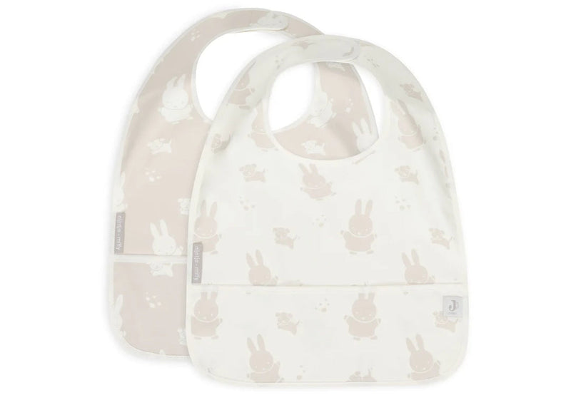 Bavoirs imperméables Miffy et Snuffy, lot de 2, Nougat | Jollein