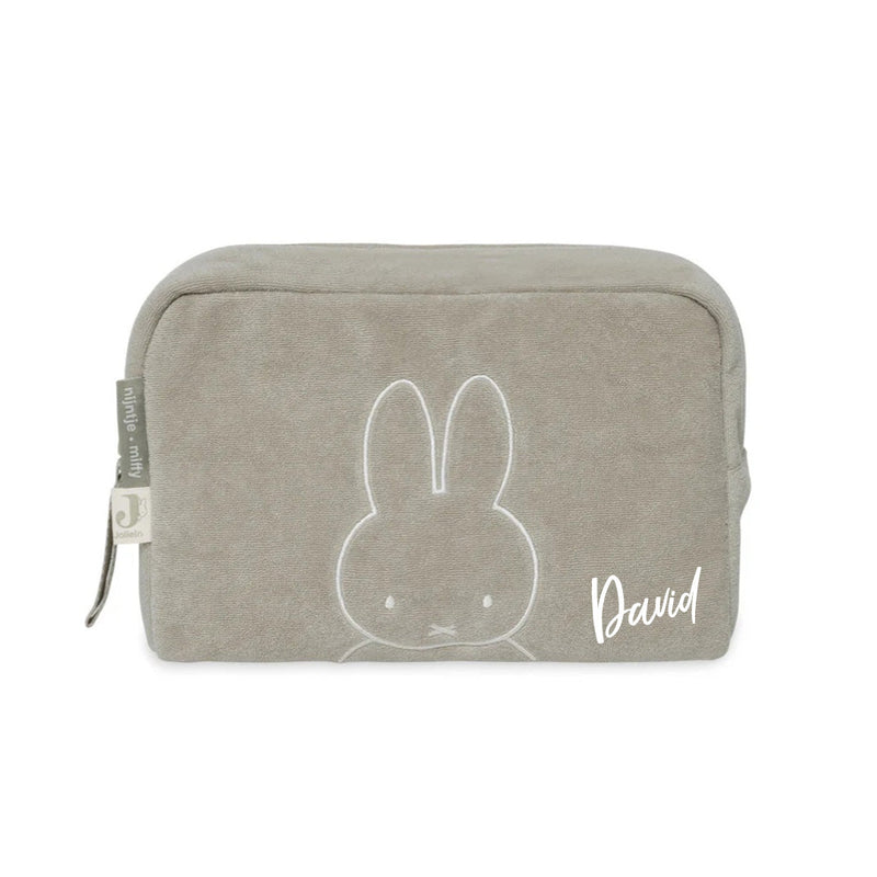 Trousse de maquillage Miffy en tissu éponge, vert olive | Jollein