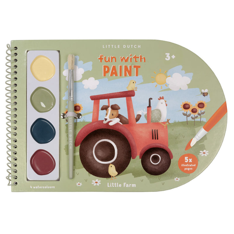 Livre de coloriage à l'aquarelle pour enfants à partir de 3 ans – Ferme