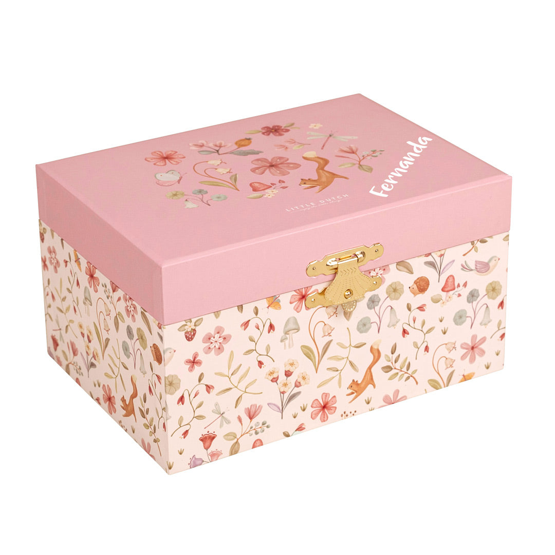 Boîte à bijoux musicale - Rose | Little Dutch