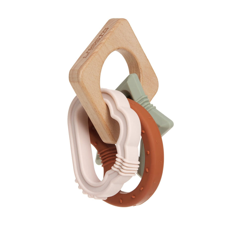 Jouet de préhension avec aide à la dentition Little Universe nuage lune étoile, bois/silicone | Lässig