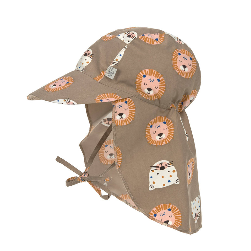 Chapeau de soleil avec protection du cou – chats sauvages, taille 43/45 | Lässig