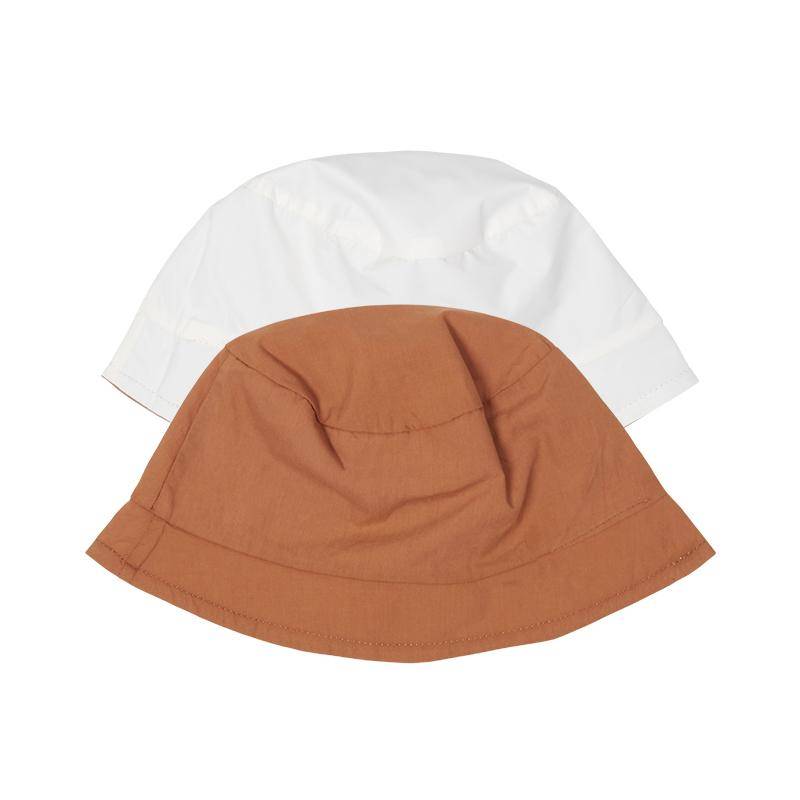 Chapeau de soleil réversible orange et blanc pour bébés et enfants