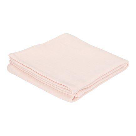 Tissu en mousseline Lange 120 x 120 cm Pure Soft Pink | Little Dutch