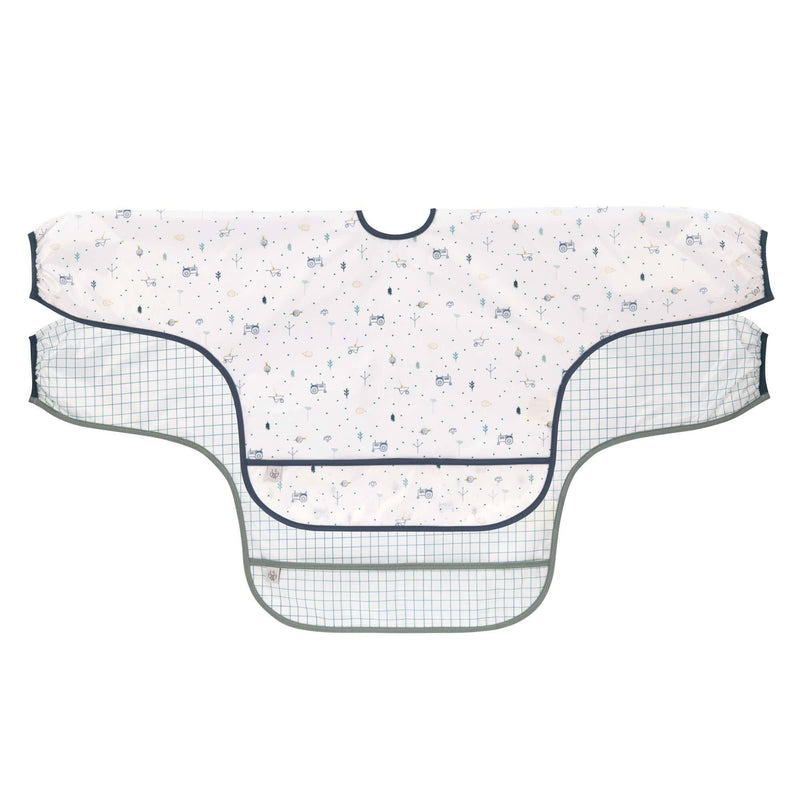 Bavoirs à manches, lot de 2, motif tracteur Garden Explorer | Lässig