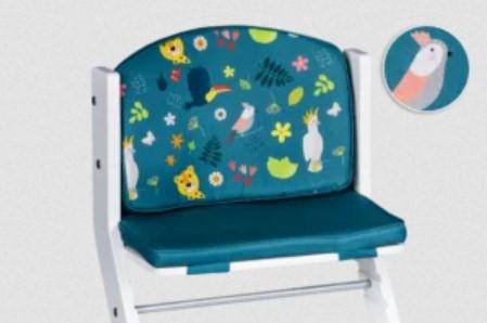 Coussin de chaise haute Dschungel Petrol pour enfant | tiSsi®