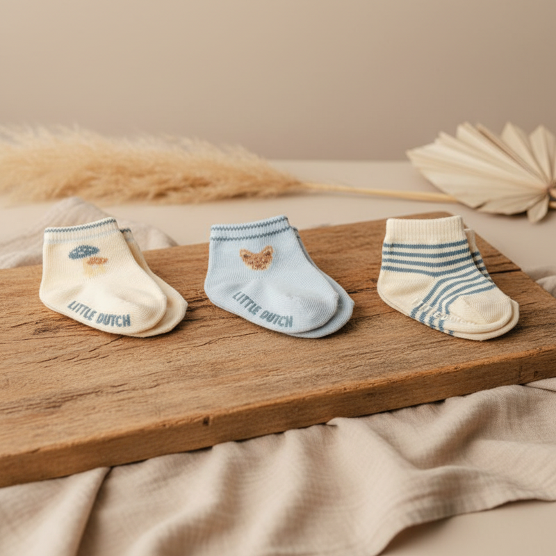 Ensemble de chaussettes avec trois motifs multicolores | Little Dutch