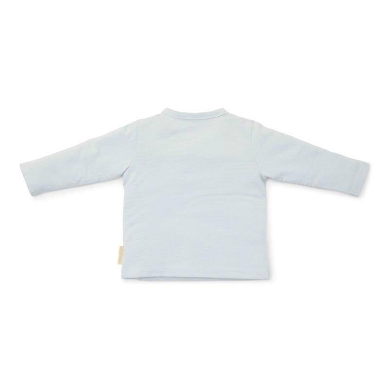 T-shirt cache-cœur manches longues bleu bébé | Little Dutch