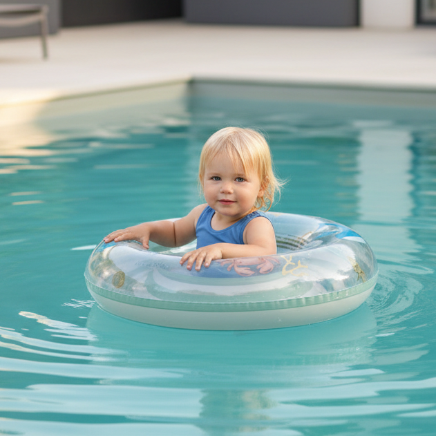 Bouée de natation pour enfants 50 cm verte – pour piscine et plage