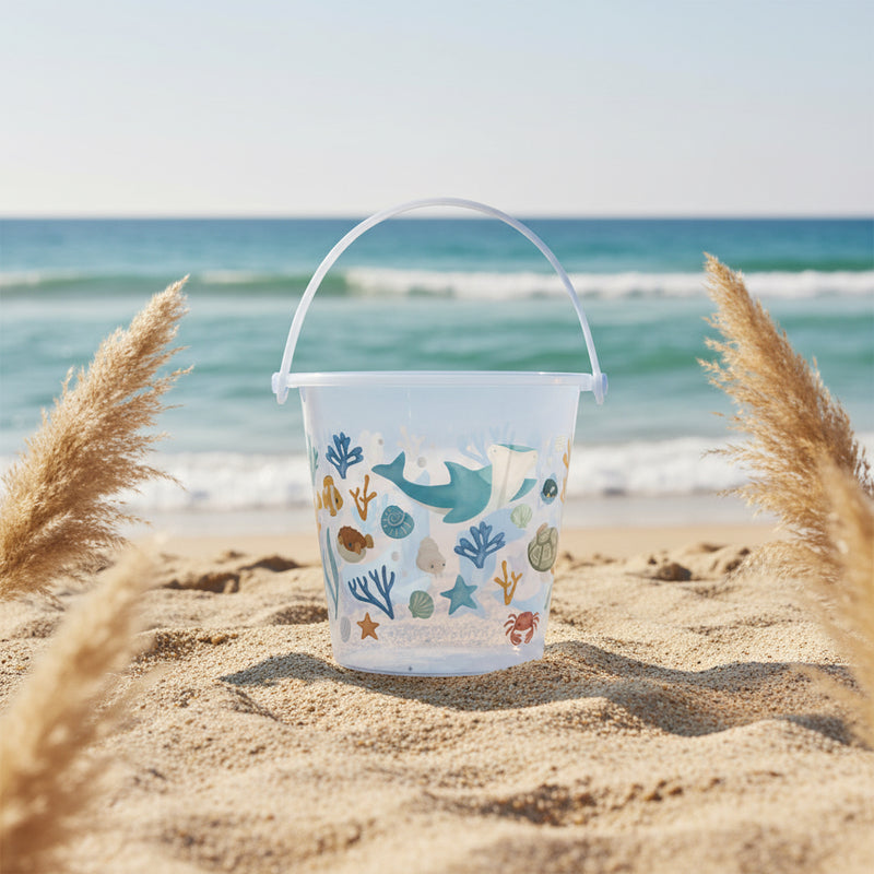 Seau Ocean Dreams bleu – Jouet de sable pour la plage et le bac à sable