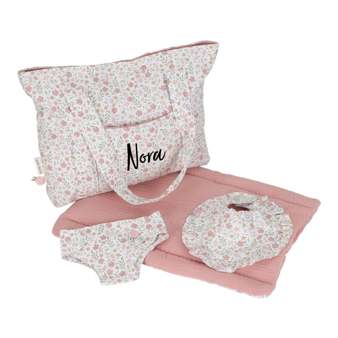 Sac à langer de poupée Soft Flowers