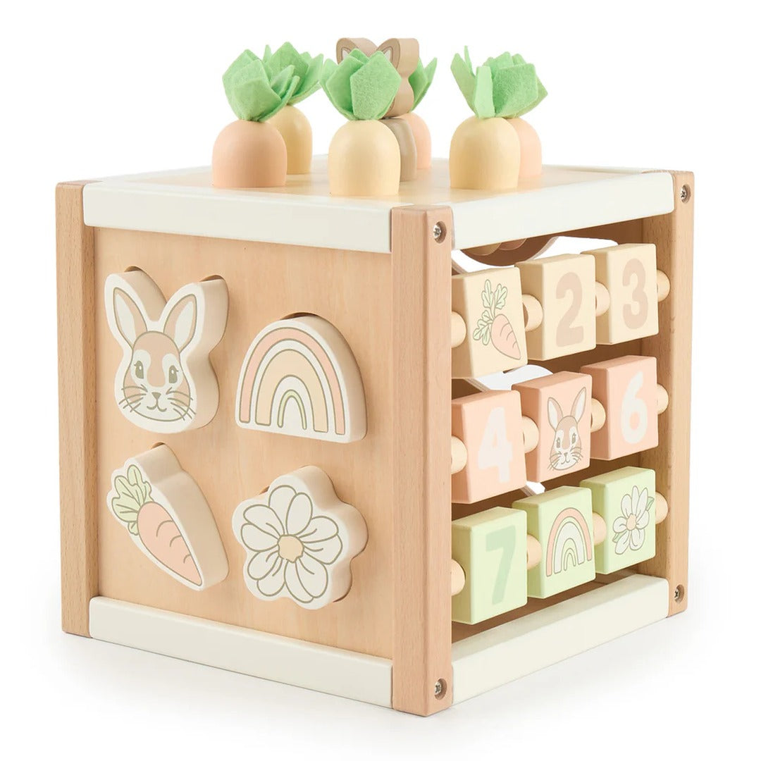 Cube d'activités géant lapin en bois | bieco