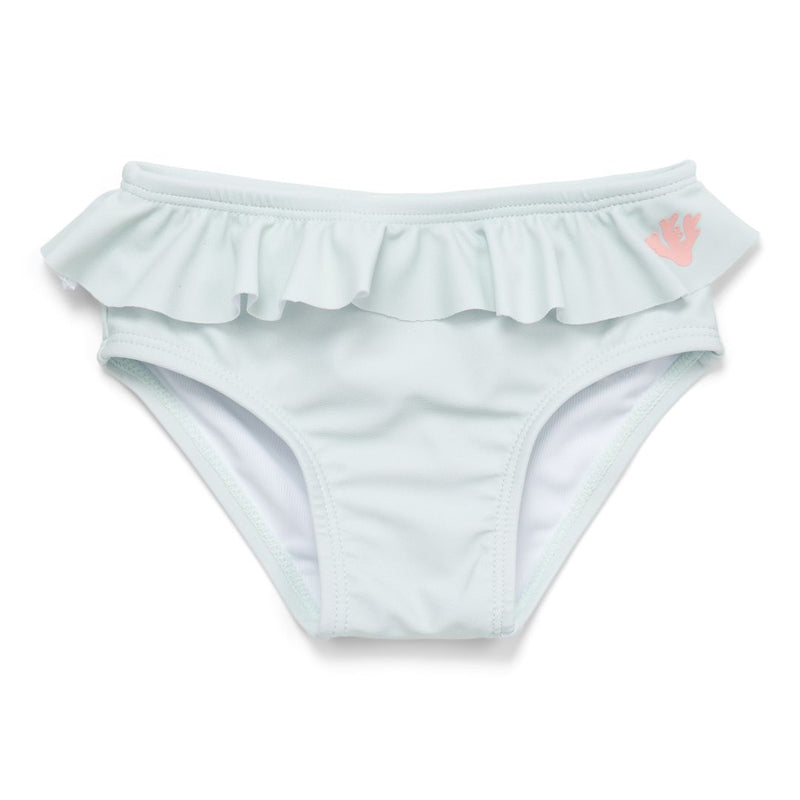 Maillot de bain à volants vert d'eau pour enfants