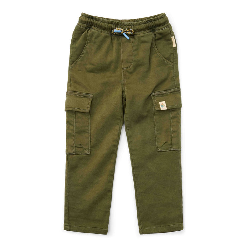 Pantalon de jogging cargo vert foncé pour enfants