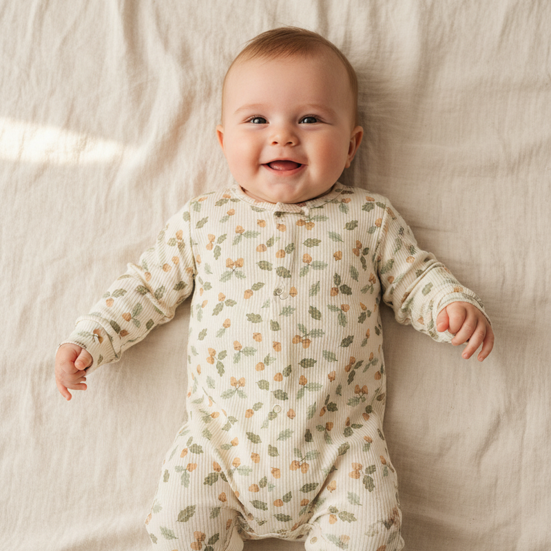 Pyjama une pièce Glands et Feuilles - Vêtements de nuit | Little Dutch
