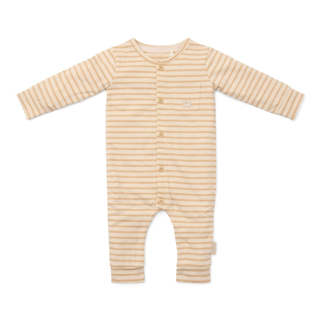 Pyjama une pièce Rayures naturelles - Vêtements de nuit | Little Dutch