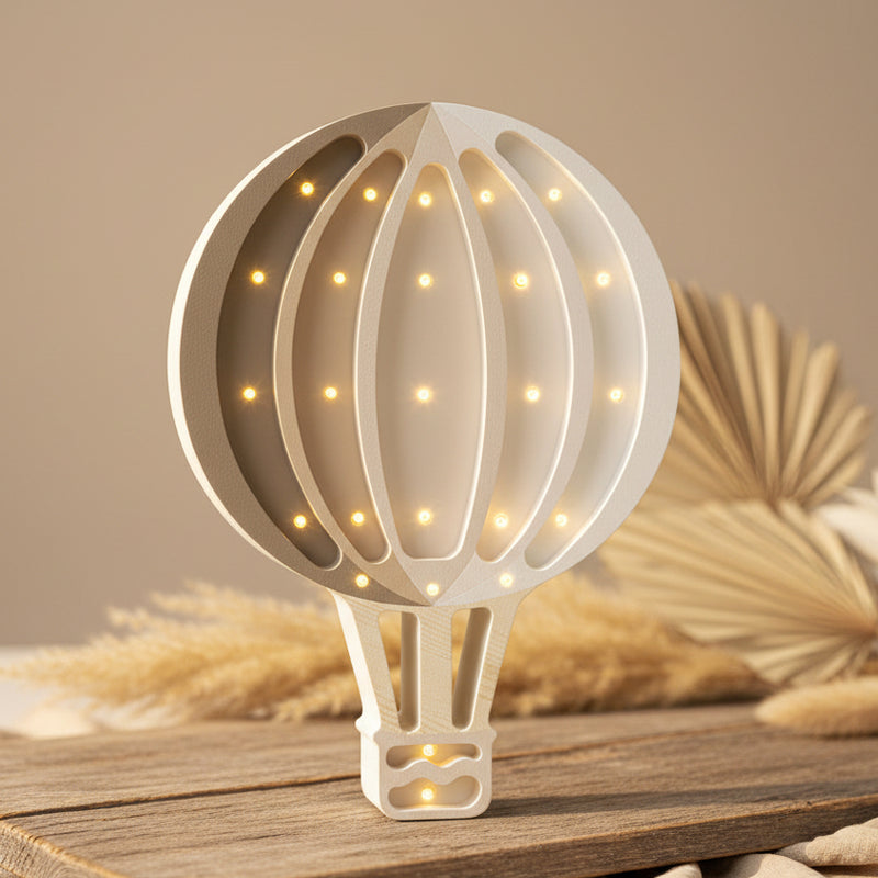 Lampe arc-en-ciel montgolfière, cappuccino | Little Lights