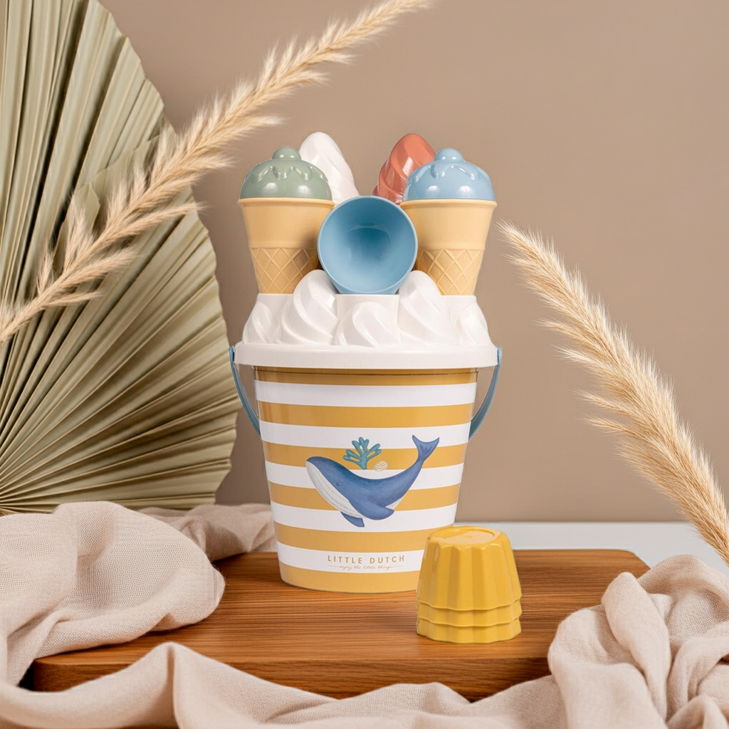 Set de seaux et de glaces pour enfants à partir de 18 mois – Jouets de plage bleus
