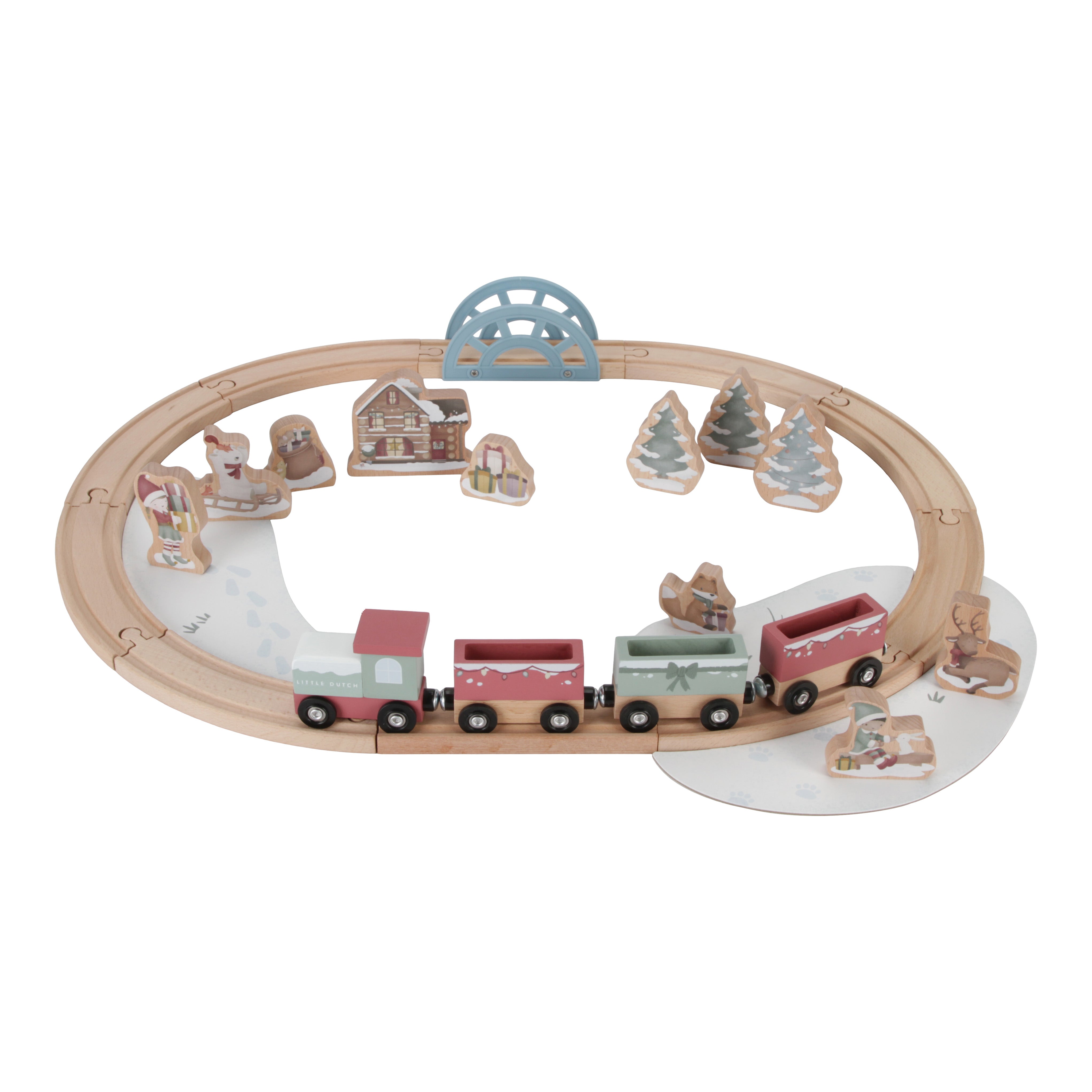 Train en bois Monde d'hiver en bois