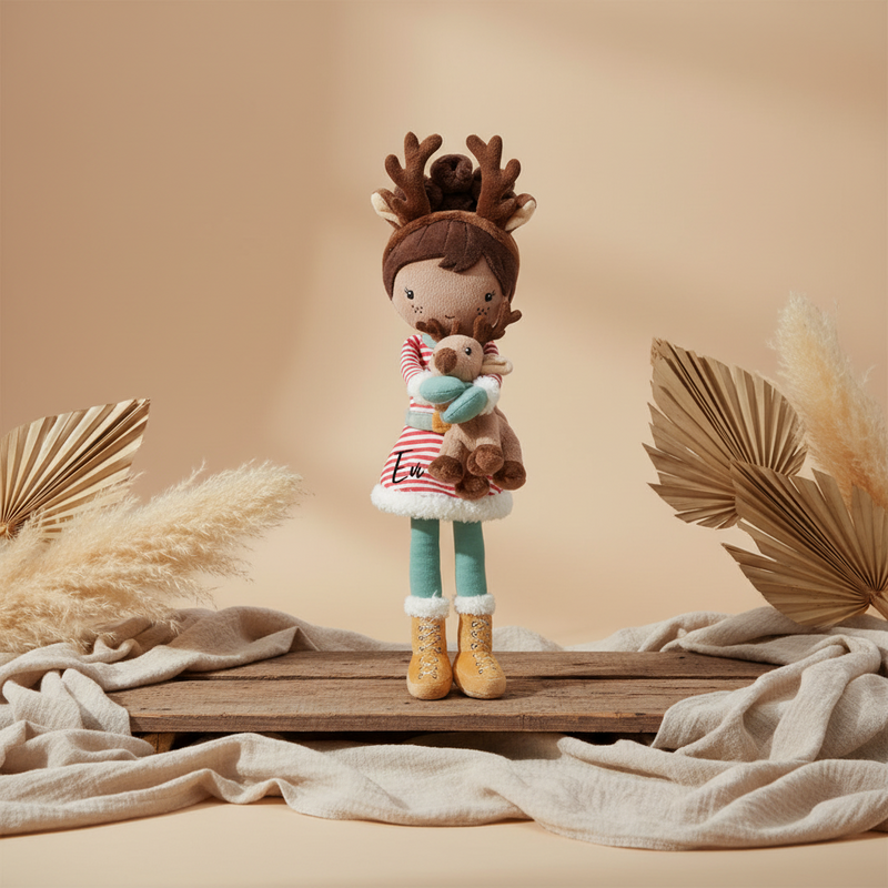Poupée câline Evi Hiver 35 cm – Poupée en tissu souple pour enfants