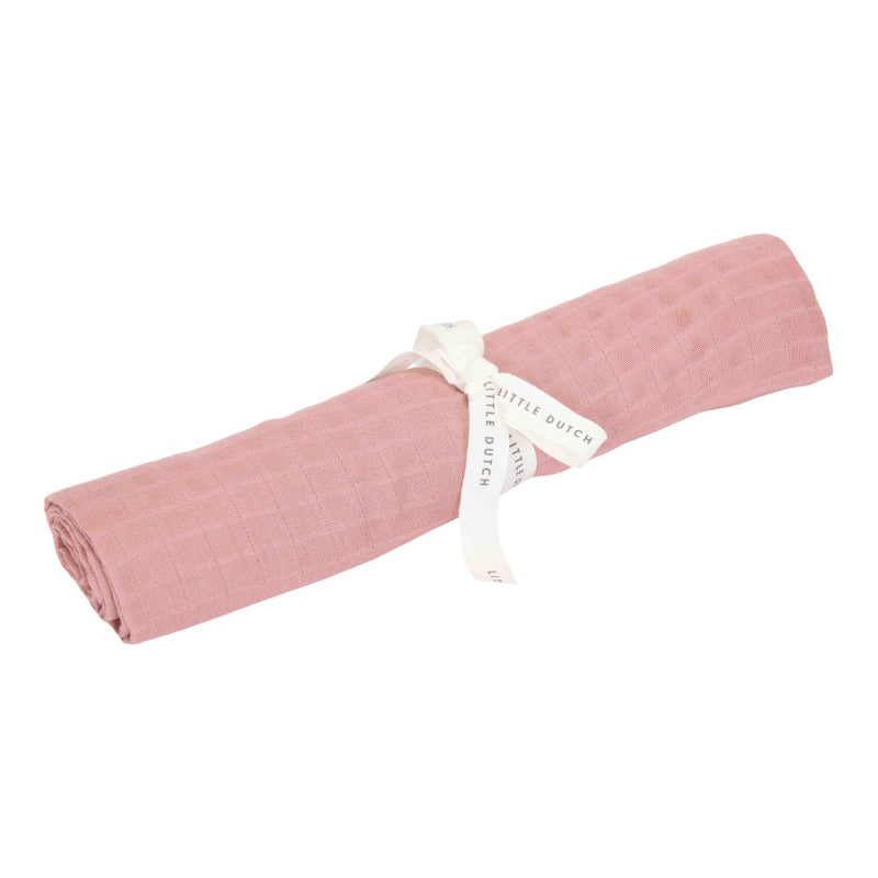 Lange en mousseline 120 x 120 cm - Pure Pink Blush | Little Dutch