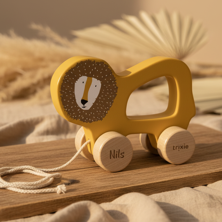 Jouet à tirer en bois – M. Lion | Trixie