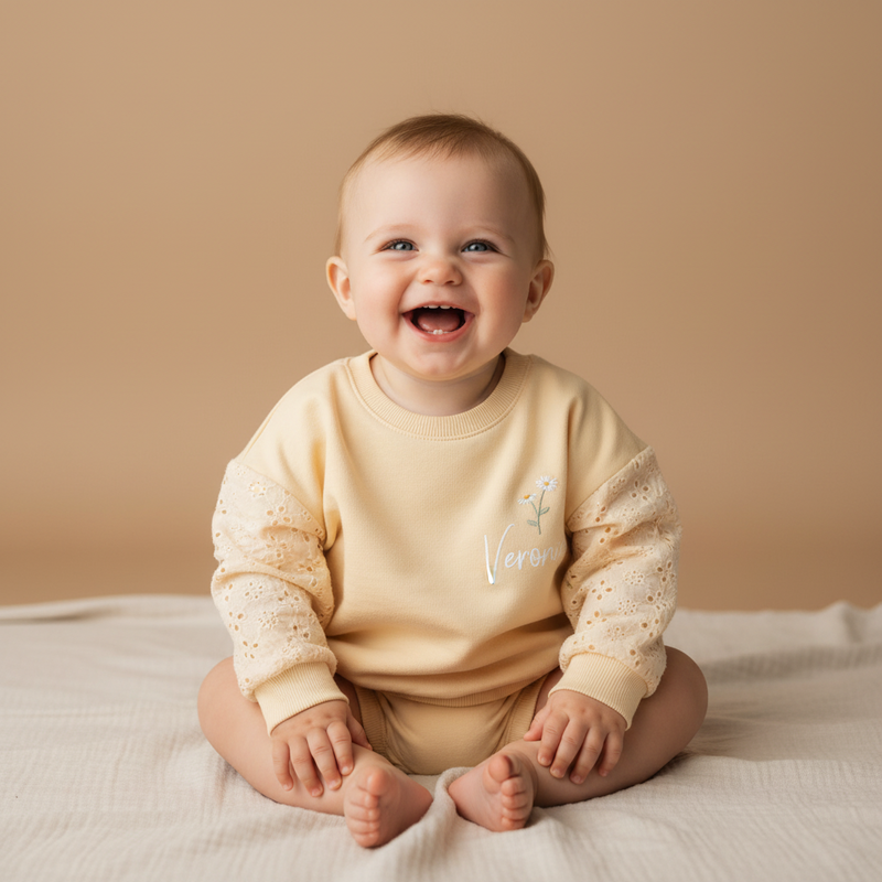 Pull Honey Yellow – Chandail pour enfant pour le quotidien et les loisirs