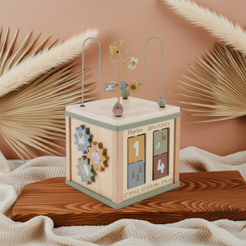 Cube d'activités Little Farm - Pour la naissance