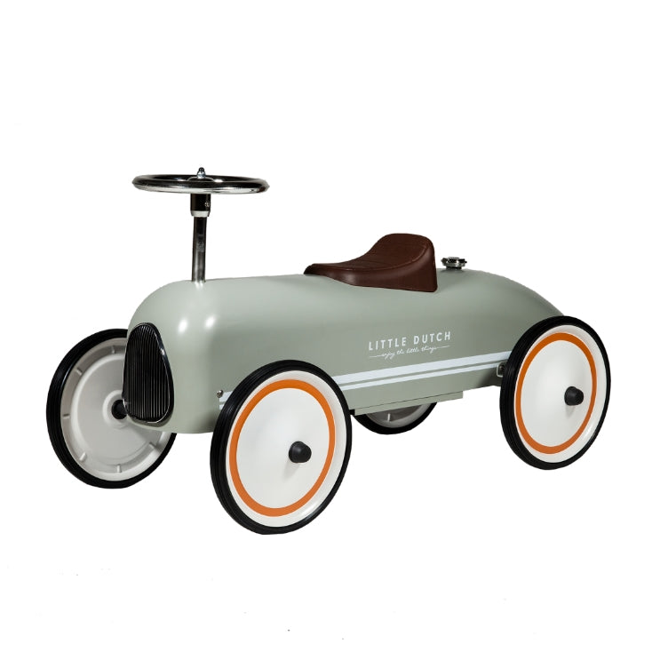 Voiture rétro à enfourcher, couleur olive | Little Dutch par Schmatzepuffer personnalisable
