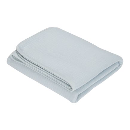 Couverture d'été pour lit d'enfant Pure Soft Blue | Little Dutch