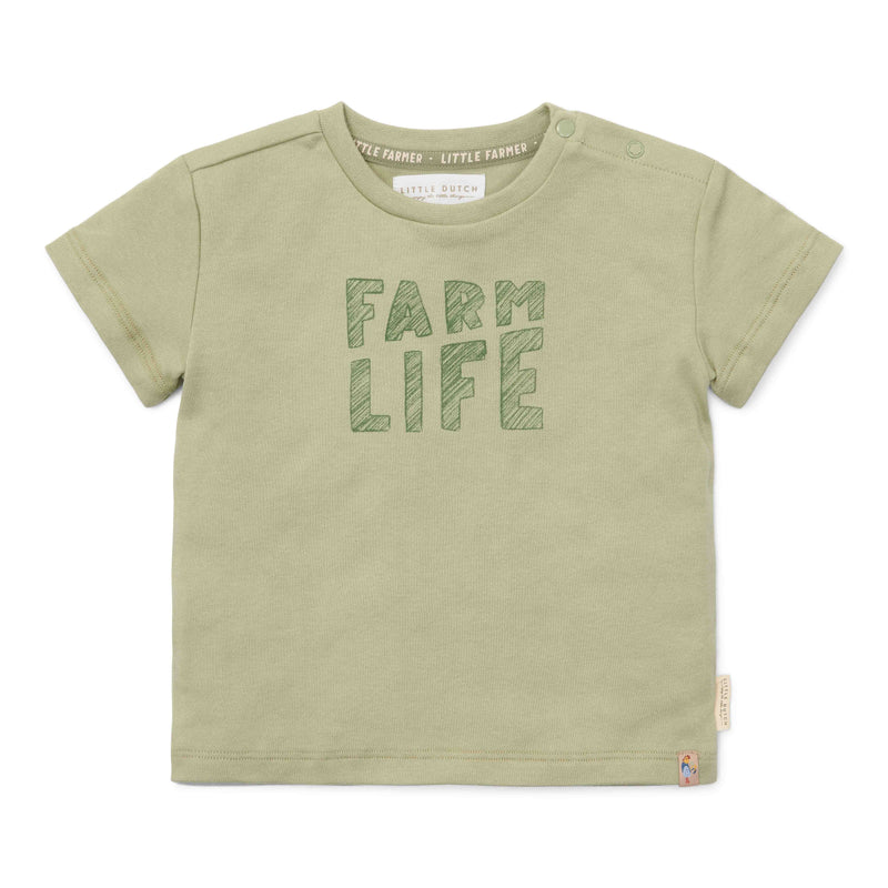 T-shirt vert à manches courtes pour bébés et enfants