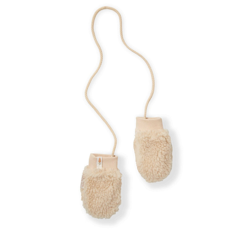 Mouffles en teddy sable – Gants chauds pour bébés nouveau-nés