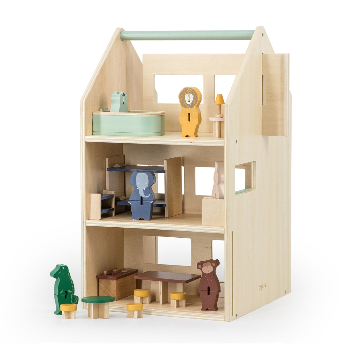 Maison de jeu en bois avec accessoires - Trixie | Article de second choix pour une 2ème vie