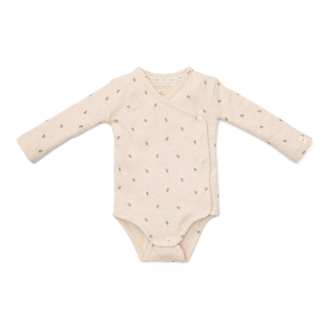 Body cache-cœur à manches longues Feuilles vertes - Little Farm | Little Dutch
