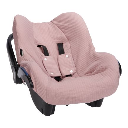 Babyschalenbezug Pure Mauve in Altrosa aus hochwertigem Baumwollmischgewebe für Maxi-Cosi Babyschalen. Weich, atmungsaktiv, feuchtigkeitsabsorbierend und waschbar – stilvolles Babyschalenzubehör von Schmatzepuffer aus Bocholt.