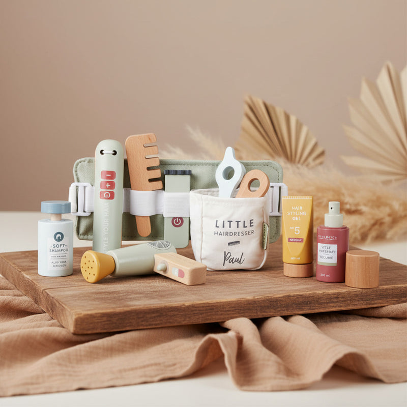 Set de coiffure en bois pour enfants