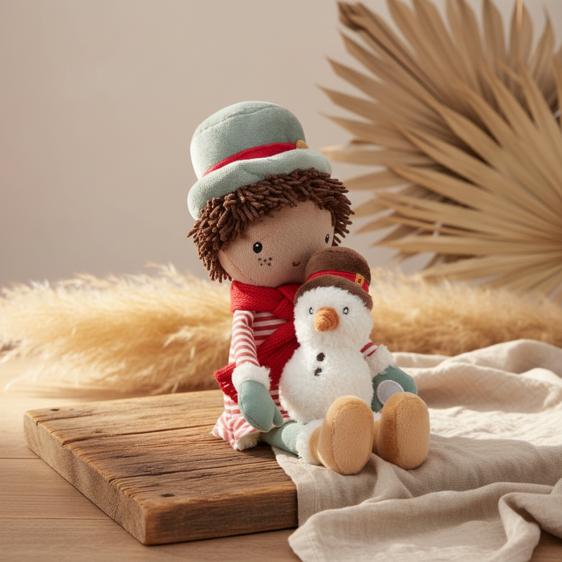 Poupée en peluche Jake Noël 35 cm – Cadeau de Noël pour enfants