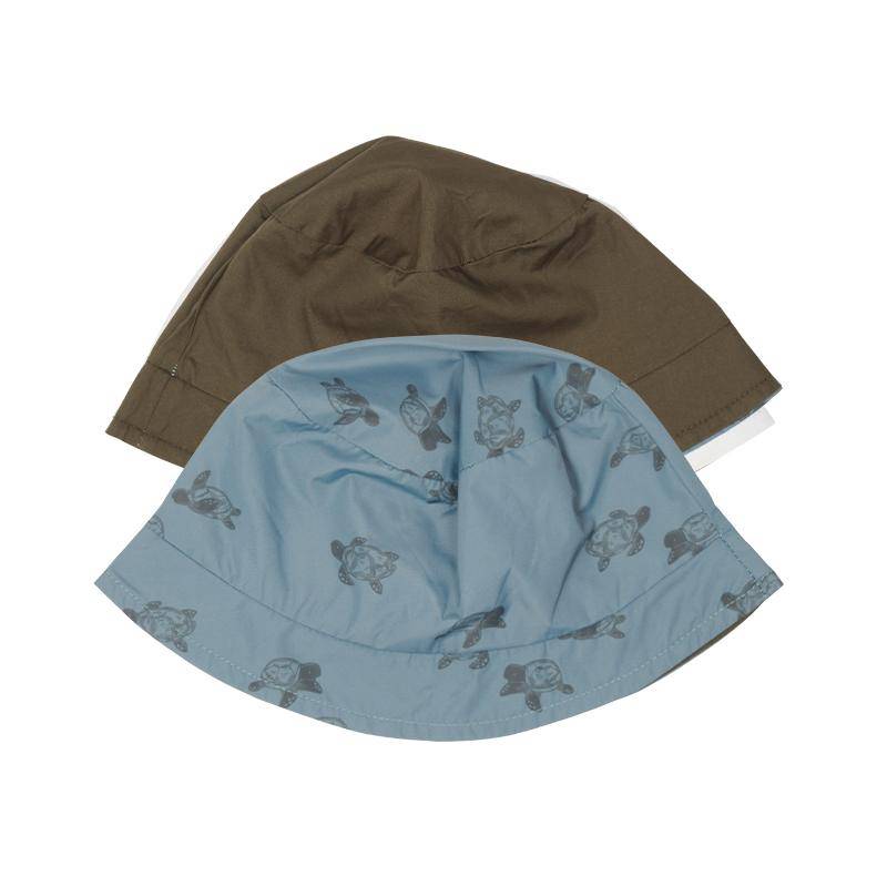 Chapeau de soleil réversible, Turtle Island / Olive, taille 1 | Little Dutch