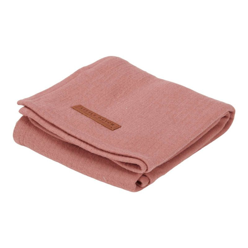 Mousseline 120 x 120 cm Pure Pink Blush, rose | Little Dutch