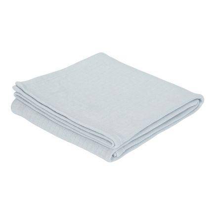 Tissu en mousseline Lange 120 x 120 cm Pure Soft Blue | Little Dutch