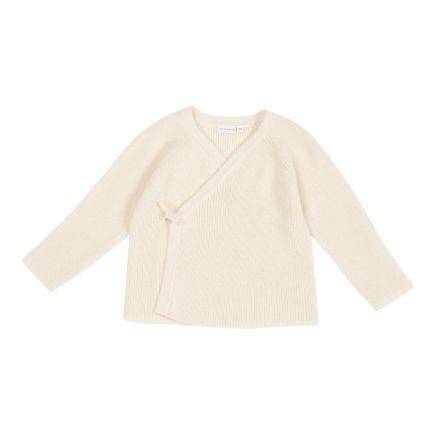 Cardigan cache-cœur Essential Pure Soft White | Little Dutch