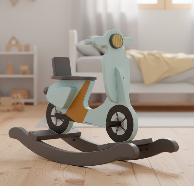 Trottinette à bascule bleu clair | Kids Concept