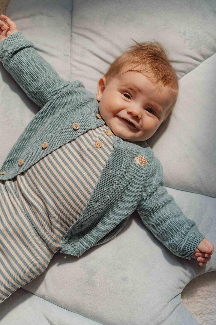 Cardigan bleu bébé | Little Dutch