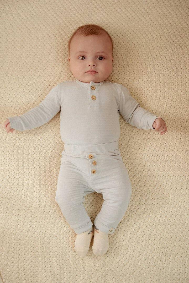 Body manches longues bleu bébé | Little Dutch
