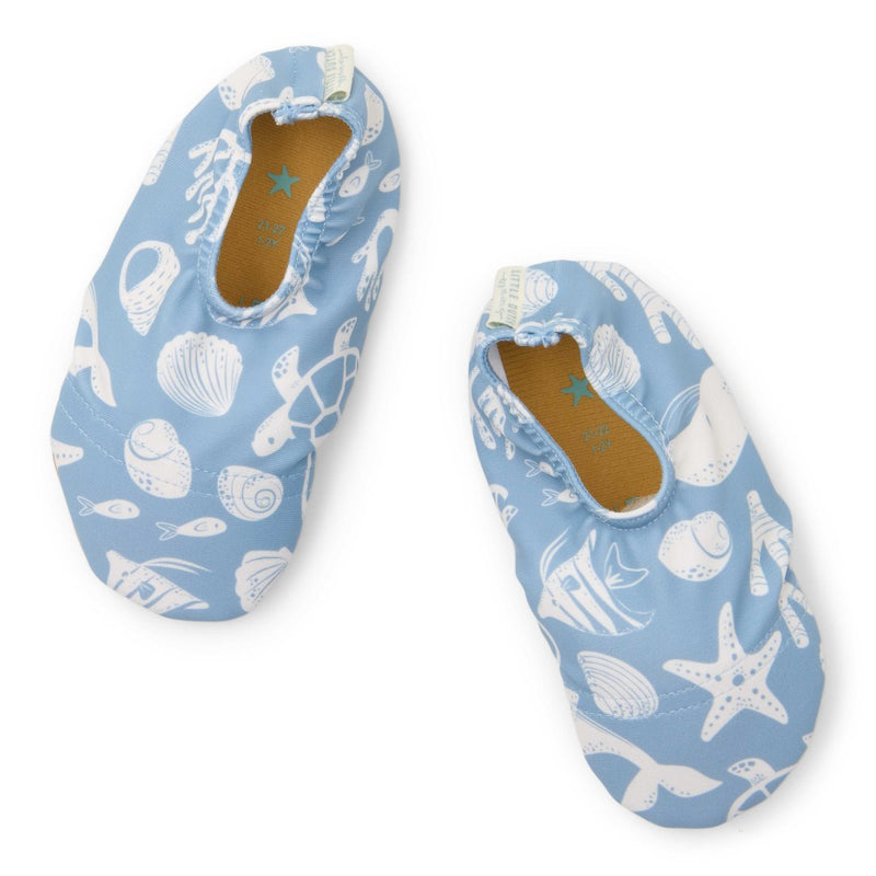 Chaussons de bain Sea Life Ocean Blue – Chaussons de bain pour enfants pour la plage et la piscine