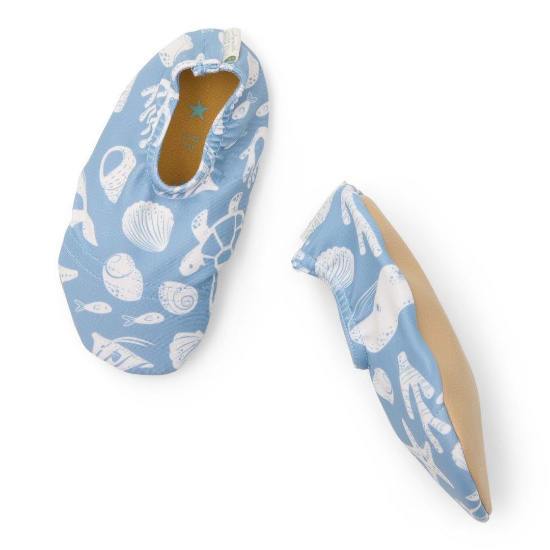 Chaussons de bain Sea Life Ocean Blue – Chaussons de bain pour enfants pour la plage et la piscine