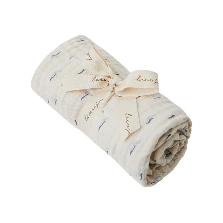 Tissu en mousseline « vagues » | leevje