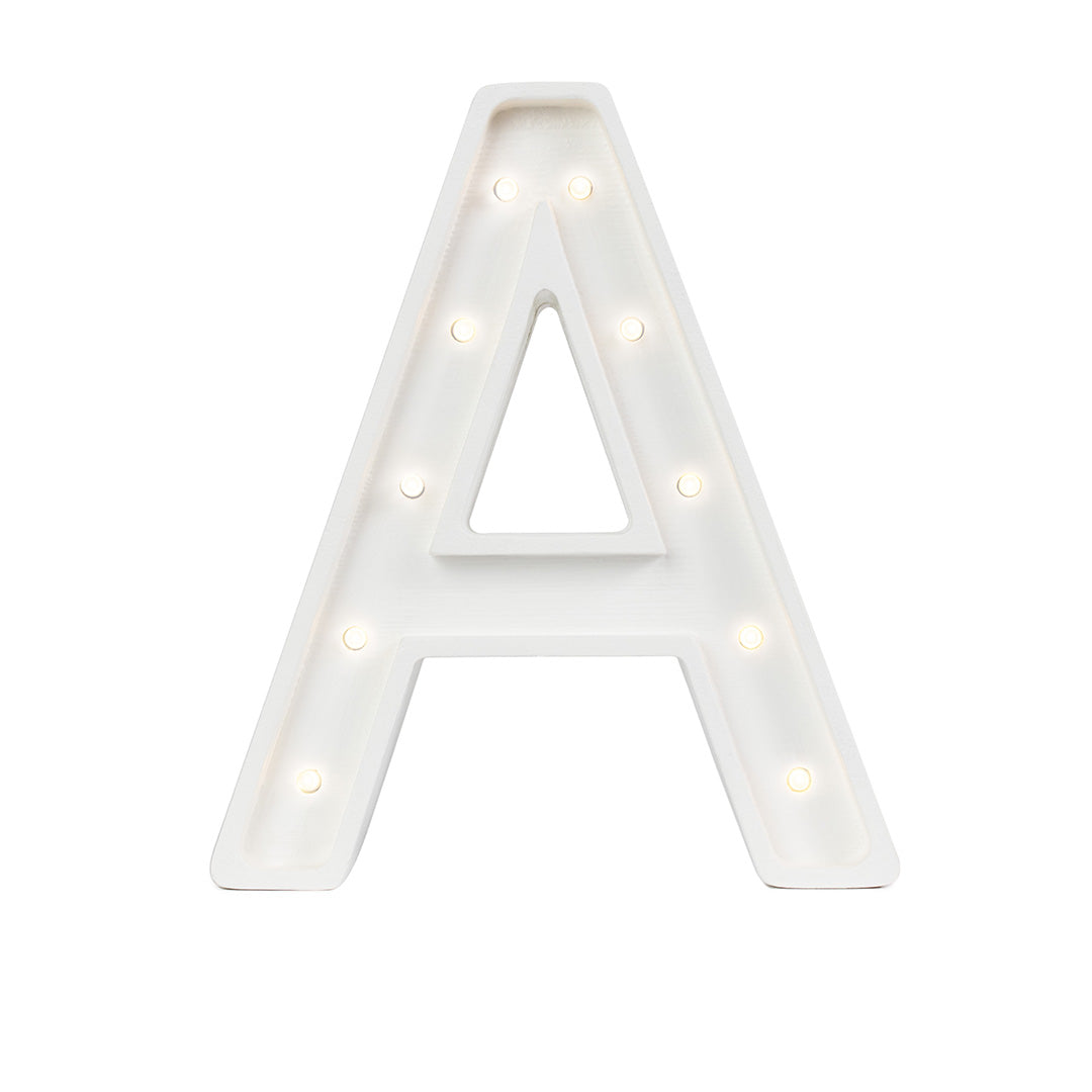 Lettre lumineuse mini A blanc | Little Lights