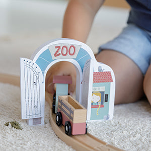 Train en bois Zoo Set d'extension en bois | Schmatzepuffer
